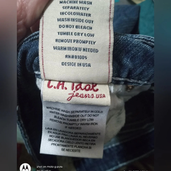 NWOT L.A.IDOL Thick Stitch Capri CZ Bling Flap Pocket Jeans Size 7 - Picture 6 of 7